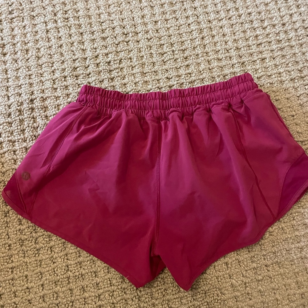Pink Hotty Hot 2.5” Lululemon shorts